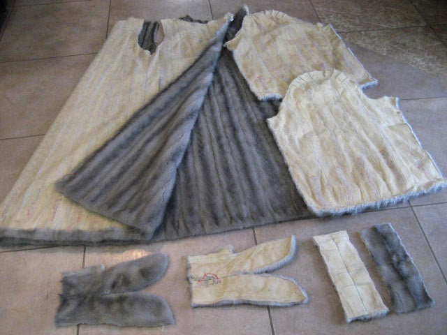サファイアミンクロングコートでジャケット | 大木毛皮店工場長の毛皮修理リフォーム