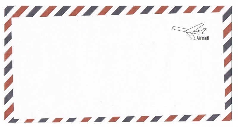 Airmailラベルの飛行機イラストがいい韓国のエアメール封筒 Airmailを巡る旅 エアメール封筒好きのairmail Maniaのブログ