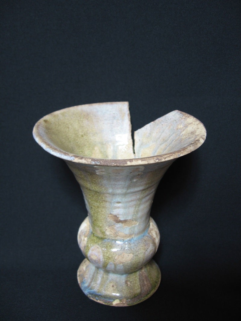 古瀬戸 灰釉尊式花瓶 | Antiques神山のブログ