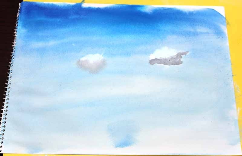 水彩画〜空を描いてみよう 絵画教室 アトリエかじがやのブログ
