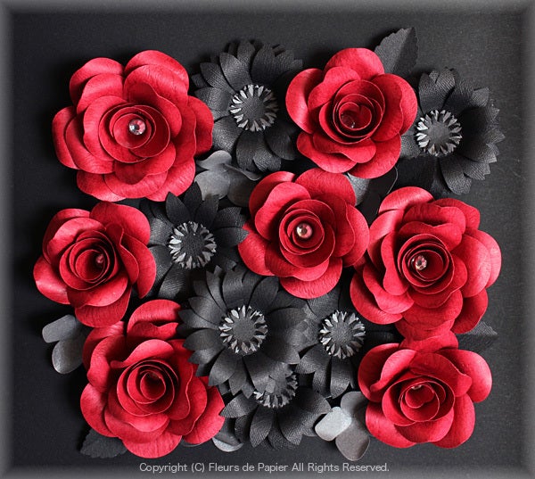 $Fleurs de Papier ～クラフトパンチや花紙で作る立体のお花いろいろ～-クラフトパンチで紙の花