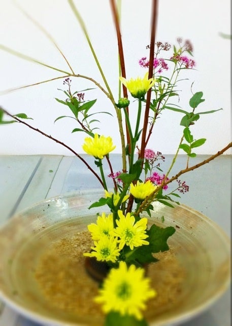 池坊の生花 二本真と逆真 | 博多駅快速8分の陶芸・花・染織スクール