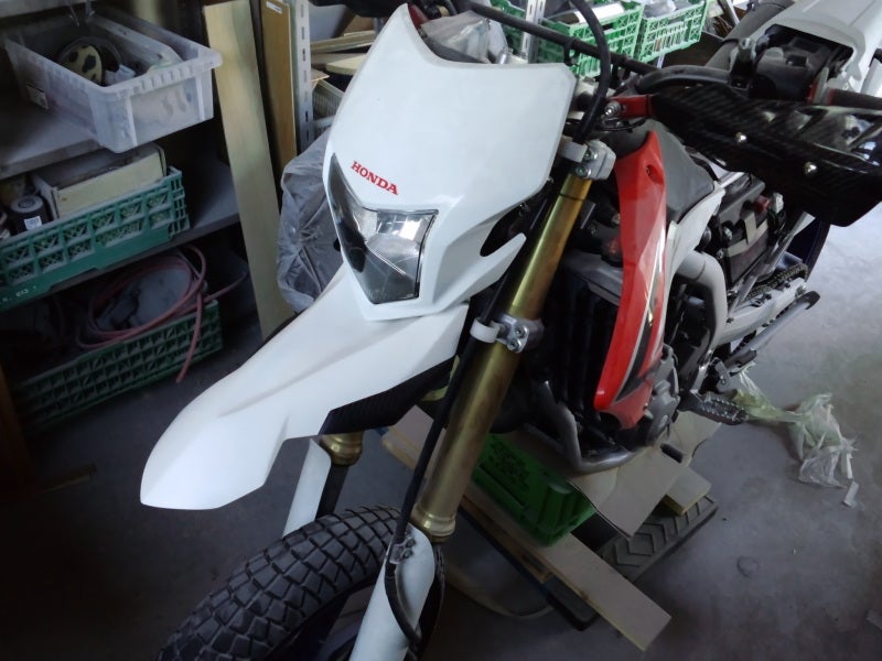 CRF250M【HONDA】カーボン ショート フロントフェンダー BLESS