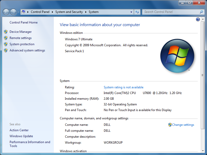 windows 7 Ultimate Service Pack 1