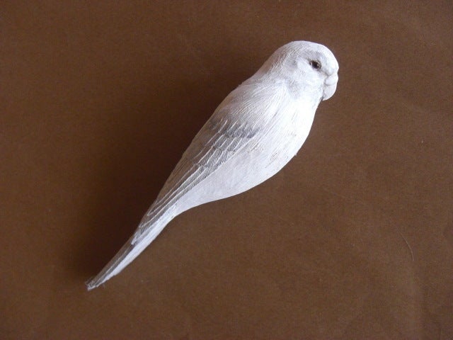 セキセイインコのバードカービング(木彫りの鳥)を作ってみませ セキセイインコのバードカービング(木彫りの鳥)を作ってみませ