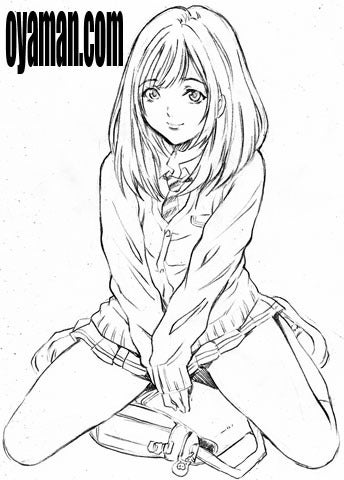 座るJK