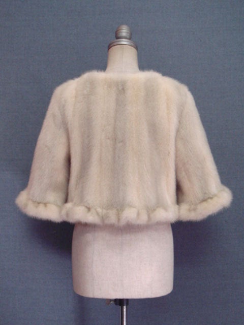 バイオレットミンクロングコートをボレロ風ジャケットに | 大木毛皮店工場長の毛皮修理リフォーム