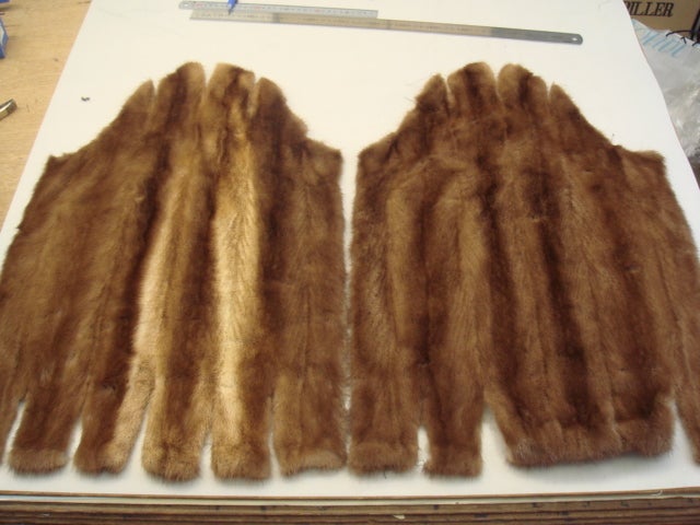 パステルミンクのコートをストールに | 大木毛皮店工場長の毛皮修理リフォーム