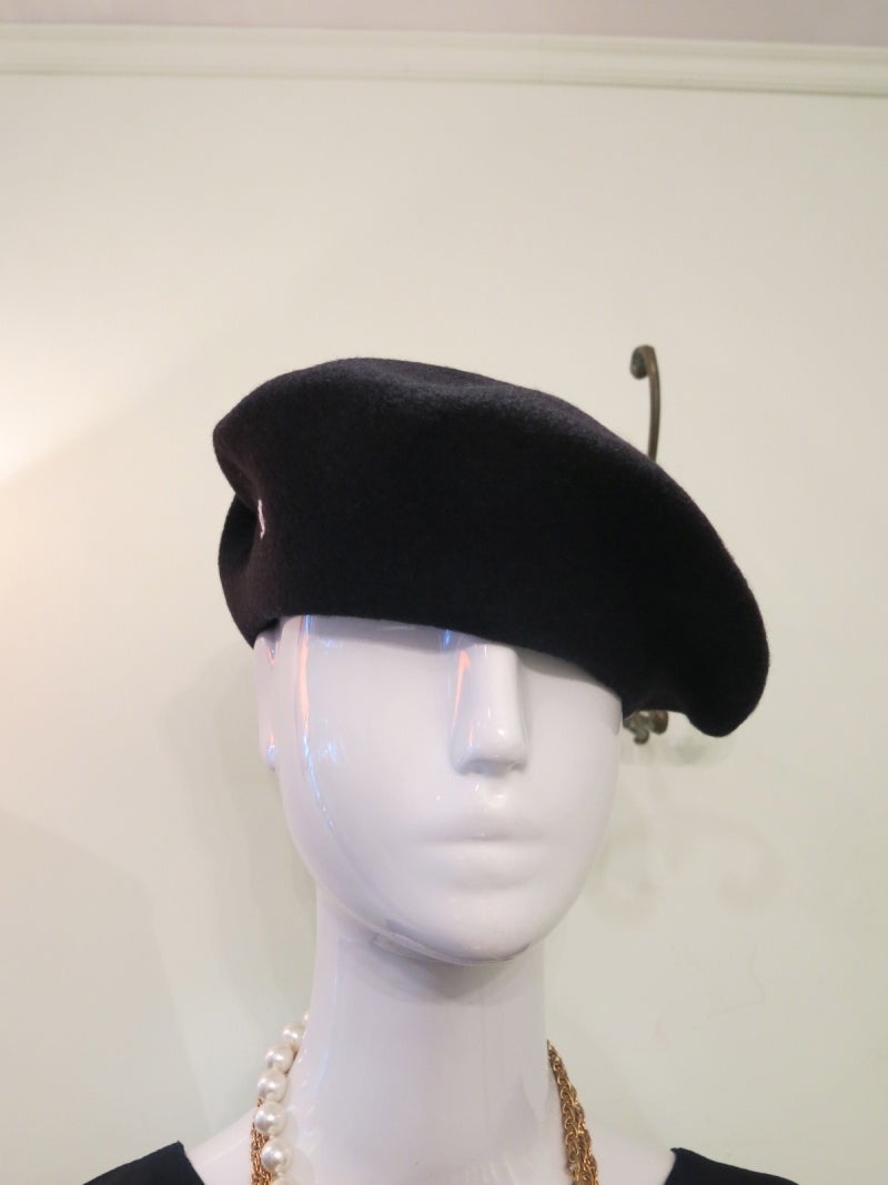 [CHANEL] ヴィンテージ シャネル ベレー帽 黒 | 【Kio Vintage】