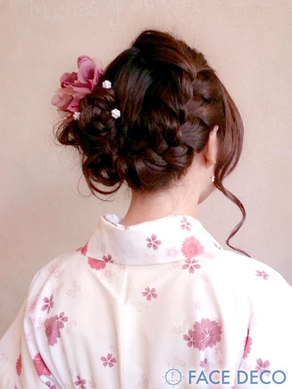 小学生 卒業 式 袴 髪型 編み込み と ポニーテール