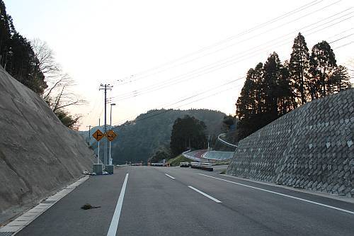 筒森バイパスの建設中区間