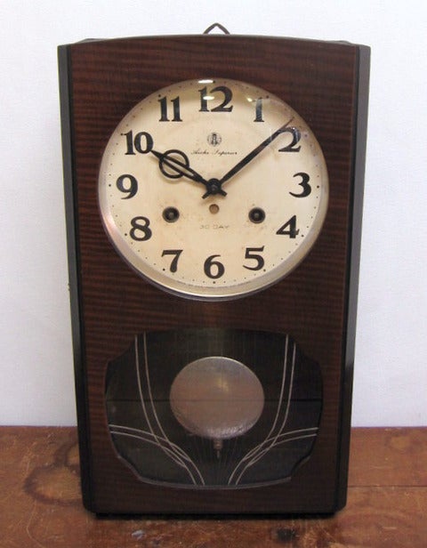 愛知時計の古いゼンマイ式掛け時計 ボンボン時計 | 古道具 古家具 昭和 