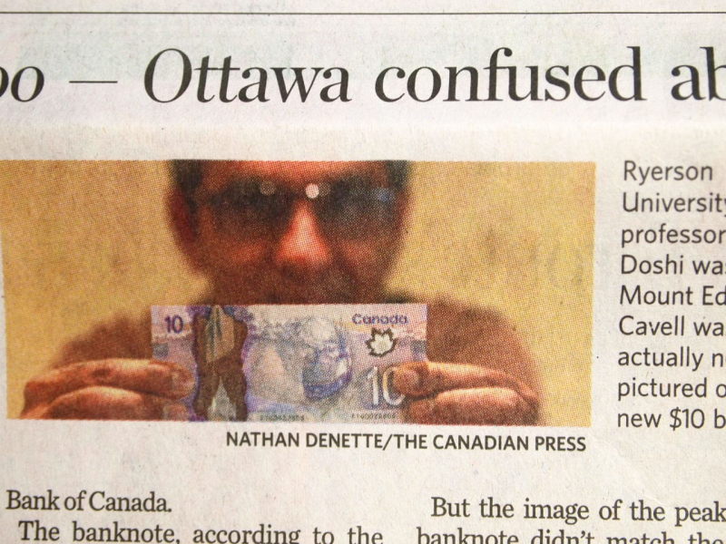 トロントの朝 7月29日 新10ドル札の絵柄説明に誤りが！？ | カナダはいいぞ～。トロントはもっといいぞ～。