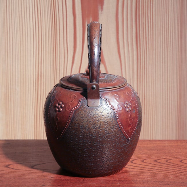 金谷五郎三郎造 モール(毛織)と呼ばれる銅製の湯沸 | 古美術 金谷五郎三郎造 モール(毛織)と呼ばれる銅製の湯沸 | 古美術