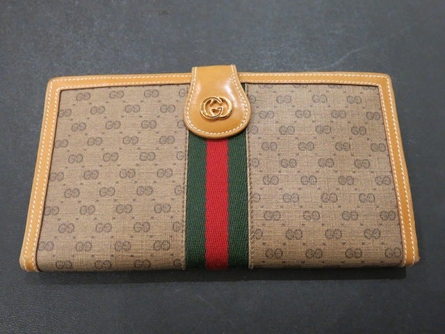 GUCCI ヴィンテージ グッチ 長財布 シェリーライン入 | 【Kio Vintage】