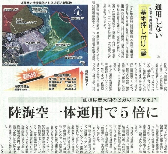 通用しない安倍・仲井真陣営の基地押し付け論_1