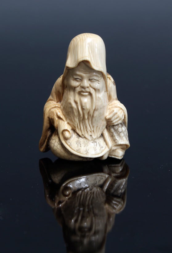象牙の小さな根付 福禄寿 | 古美術・骨董 集のブログ