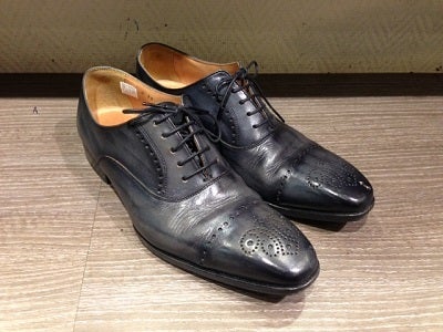 紳士靴のつま先キズ補修 | 阪急メンズ東京 シューリペア工房ブログ