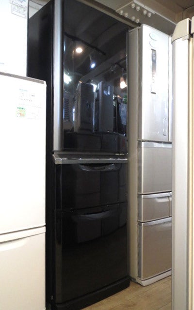 三菱 MITSUBISHI 370L 3ドア冷蔵庫（プラチナブラック）フリーアクセス