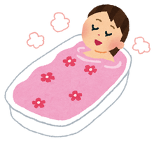 ぬるめの湯で全身浴