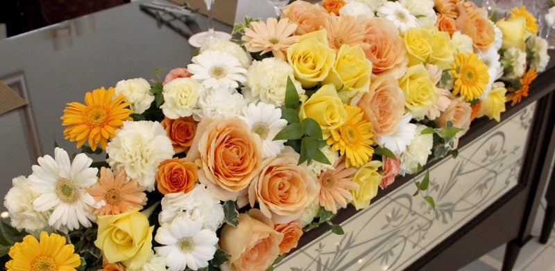 結婚式の会場装花～明るく楽しく♪～ しあわせはこび隊 ポポの活動日記