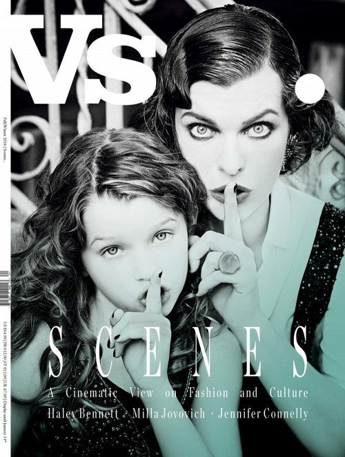 ミラ・ジョヴォヴィッチと8歳娘エヴァー 2016年9月雑誌「VS」誌の表紙 