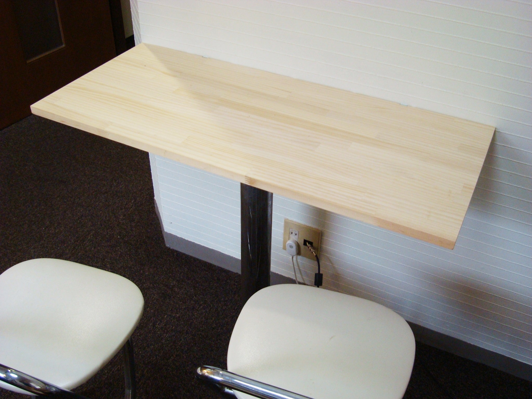 テーブル作業台アンジェリックカウンターテーブル パイン集成材 幅170  天板メープルニスピカピカ