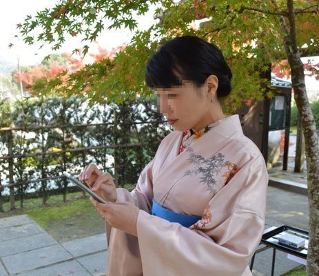 ☆紅葉の訪問着☆ | ひめ吉半襟・デザイン日記