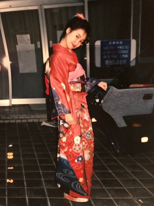 森口博子、貴重な成人式の着物姿を披露「本当は真っ赤が良かったけど」