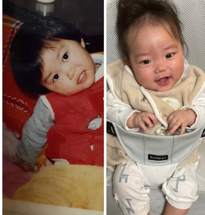 ニッチェ・江上、幼少期の自分と息子の写真を比較「可愛い」「眉毛が似てる」の声