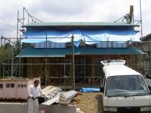 渡ｹ島の家屋根工事1