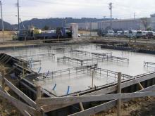 今日の(有)OSCM住宅工房の動き-しもかんぞ基礎ﾍﾞｰｽ打