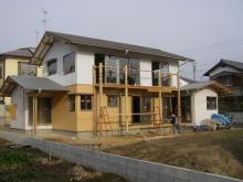 今日の(有)OSCM住宅工房の動き-きぶねの家木ﾍﾞﾗﾝﾀﾞ施工