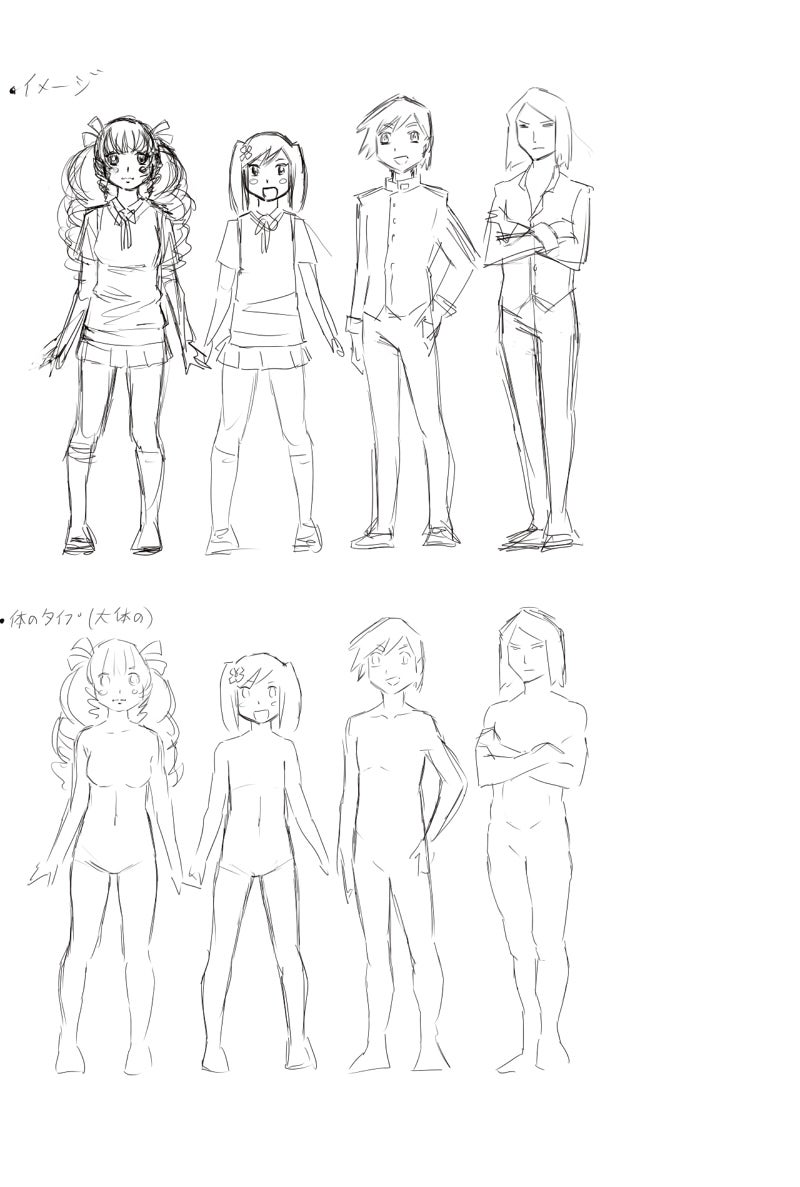 SALVAGEケープゲラドニア支部 航海日誌-キャラのラフ