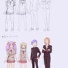 キャラの色彩設定（ラフ）の画像