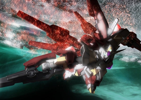 リボンズガンダム Reborns Gundam ガンプラによるガンダムのデジタルなジオラマつまるところのデジラマ画像