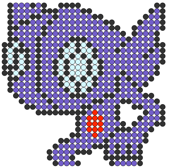 ヤミラミ アイロンビーズでポケモン ビーズ図案 ぐうたら主婦とポケたの日記