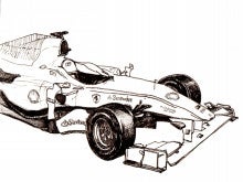 フェラーリf10 イラスト ひまねこblog F1和紙貼絵 Parc Ferme