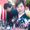三十三間堂の通し矢にて、黒地 風待草+ピンク小桜の袴をレンタルの画像