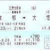 【ＪＲ東海】区間変更券／京都の画像