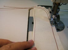 ヒロアミーの日記-ギャザーミシンの縫い方写真