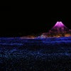 富士山とイルカのイルミネーションの画像