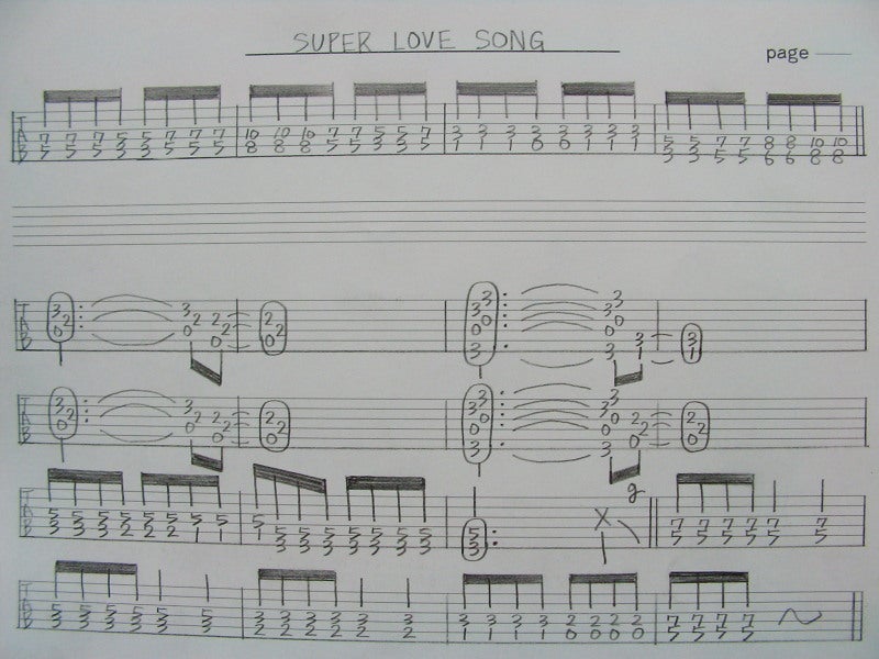 B'z 「SUPER LOVE SONG」 の譜面 | Pleasure Dome