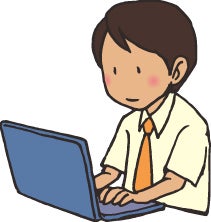 仕事 パソコン 事務 フリーイラスト フリーイラスト素材 Ayumi