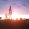 ハワイ島から夕焼けの画像
