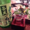 日本酒とお刺身の画像