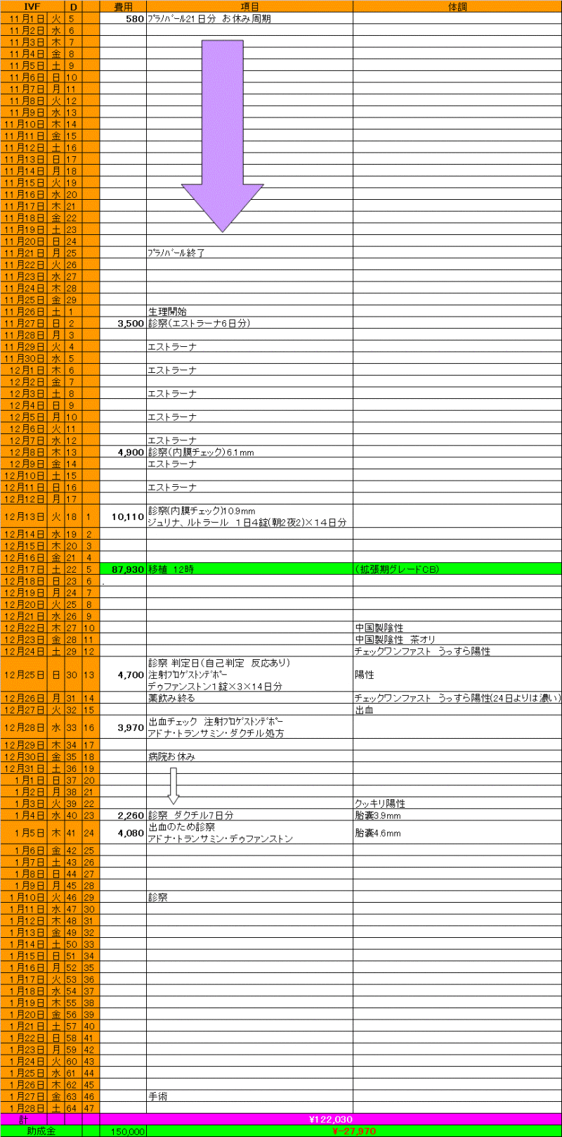 2回目　凍結胚移植 まとめの記事画像