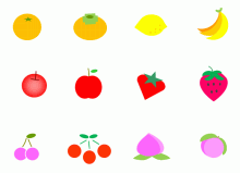 エクセルで果物の絵を描いてみました M Note