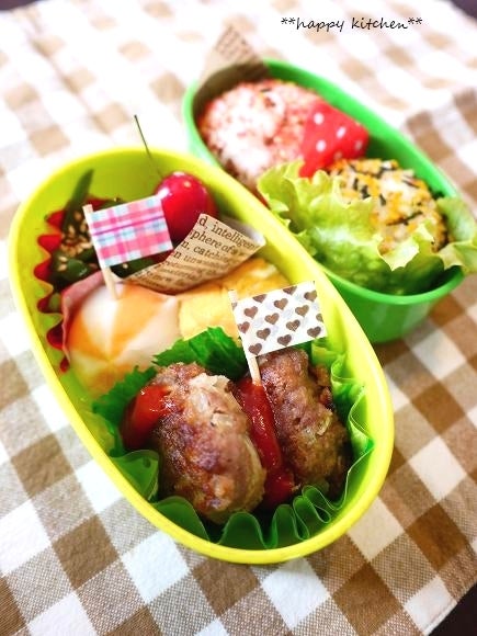 最近の幼稚園弁当と初２段弁当 たっきーママ オフィシャルブログ たっきーママ Happy Kitchen Powered By Ameba