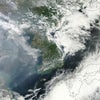雨雲が韓国を避けてる？の画像